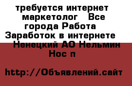 требуется интернет- маркетолог - Все города Работа » Заработок в интернете   . Ненецкий АО,Нельмин Нос п.